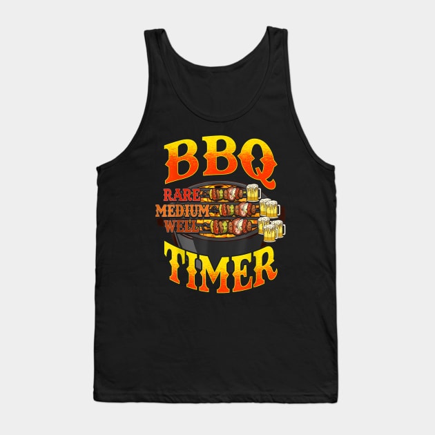 BBQ Barbecue Beer Time Funny Sayings Humor Quotes Men Dad Tank Top by nellieuyangela